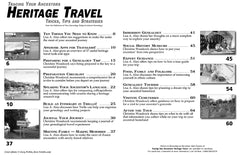 Heritage Travel - $8.50 for PDF & $9.95 for Print Edition